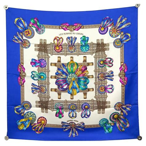 ruban hermes|HERMES Silk Les Rubans Du Cheval Scarf 90 .